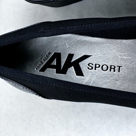 Anne Klein Sport Wisher Womens Black Textile Upper Slip On Wedge Pump Shoes 9M - Picture 7 of 11